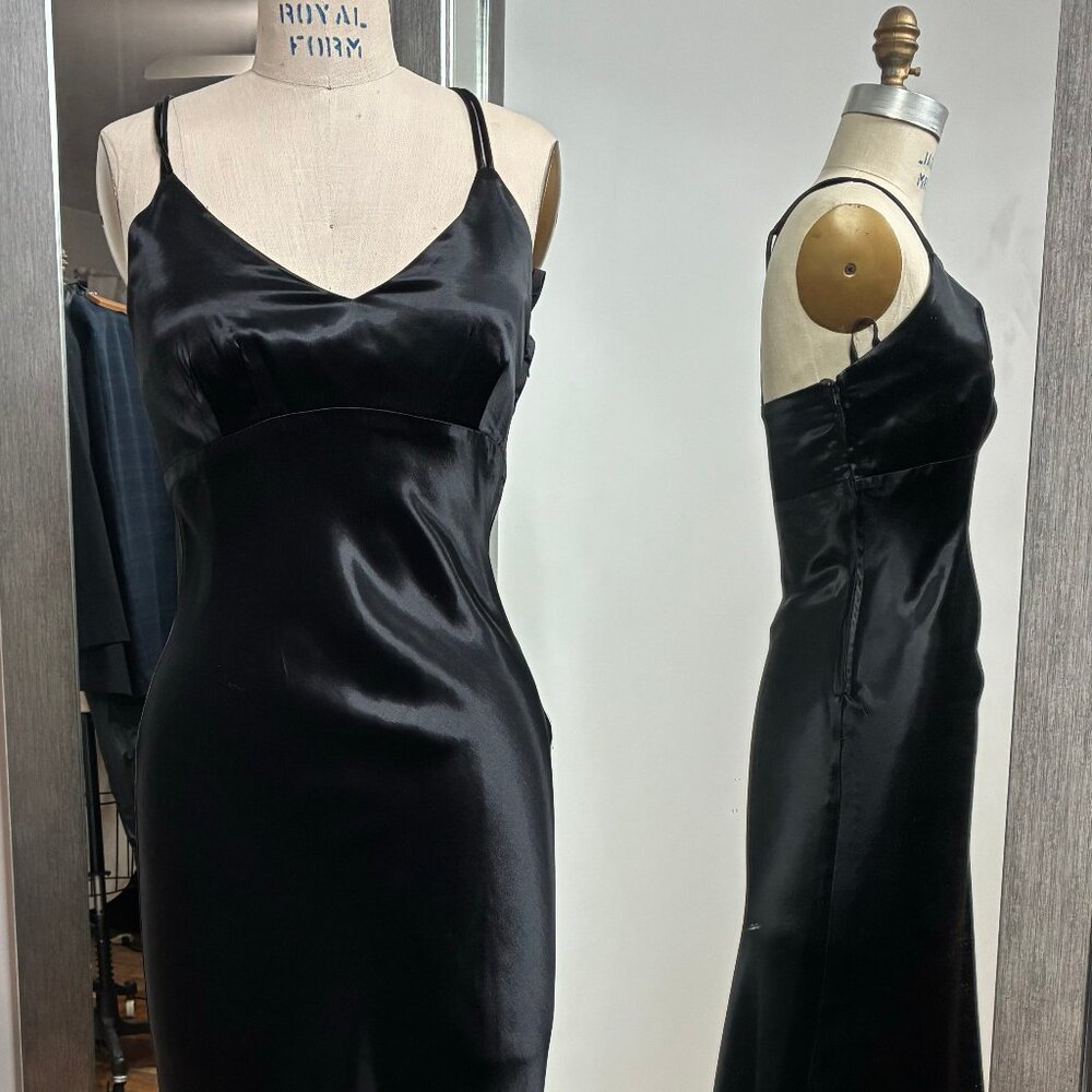 Long Lingerie Satin Gown, Size Small